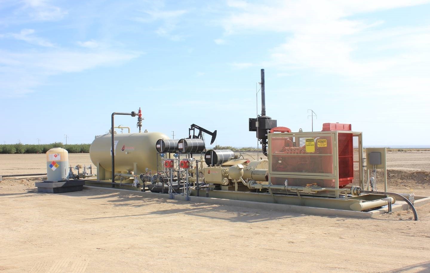 Natural gas 200 HP Hydraulic Jet Pump Surface Unit SJV, CA