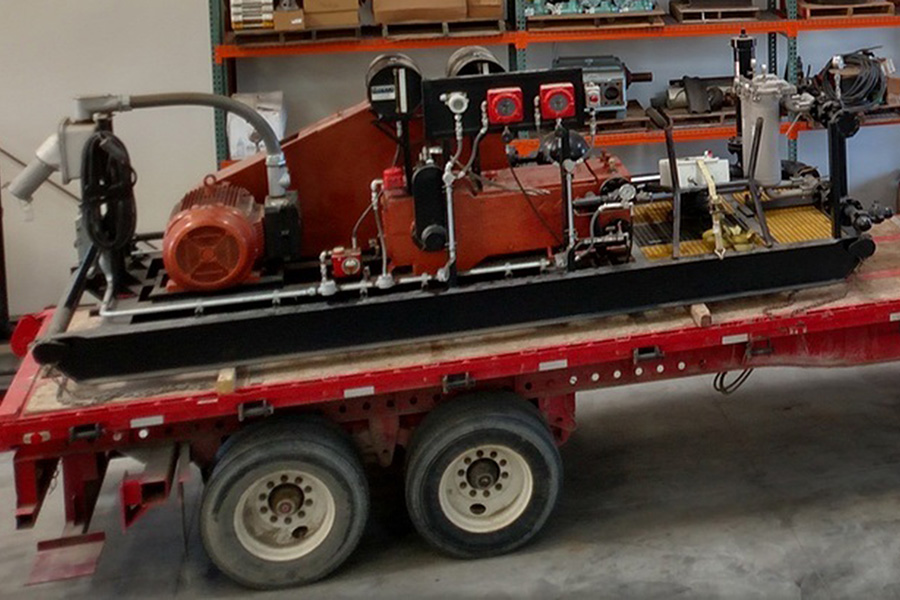 A power skid assembled by Paradigm Hydraulics